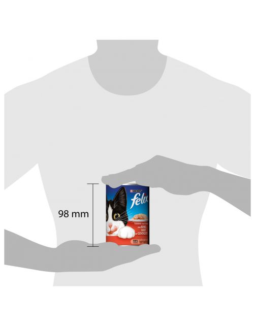 Felix Blik 3 Vleessoorten - Kattenvoer - Rund Hart Gevogelte 400 g