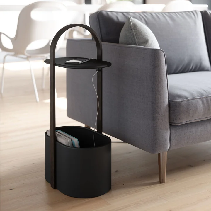 Umbra - Bellwood Storage Beistelltisch mit Ablage, Walnuss / schwarz