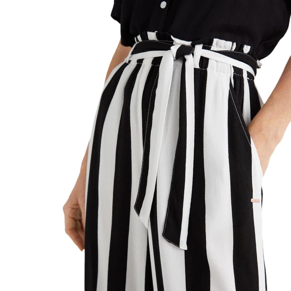 O'Neill Pantalon fluide Rayures Noir/Blanc Femme O'Neill Belted Beach