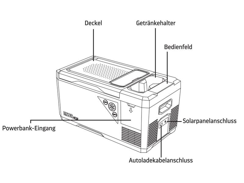 KOOR Kompressor-Kühlbox ACUX 18 mit Akku Mobile Kühl- und Gefrierbox in einem