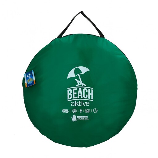 Tenda de troca de roupa Aktive com piso, 150x150x190 cm, verde.
