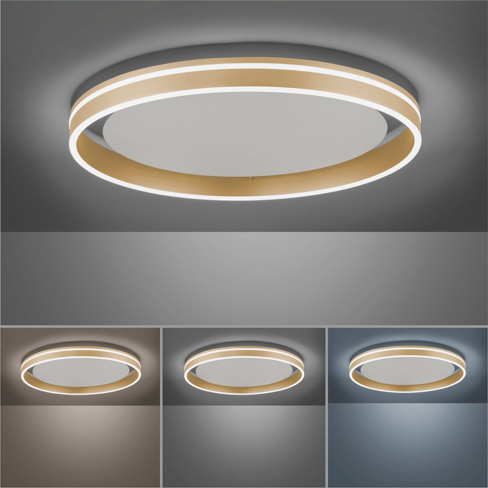 Paul Neuhaus LED Deckenlampe Q-VITO 59 cm messingfarbig