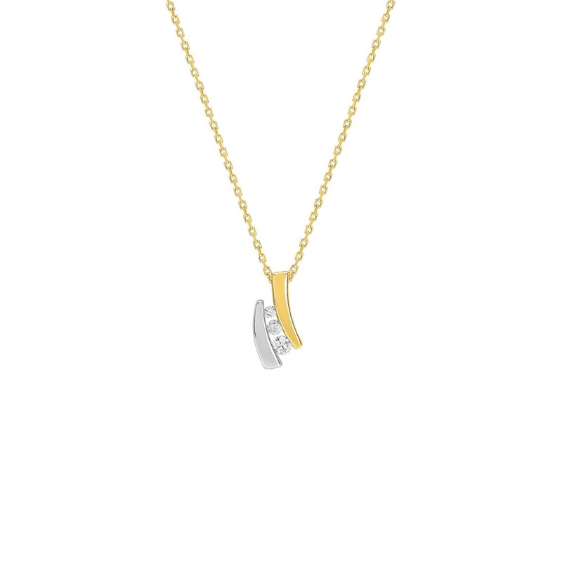 Collier Femme - Or 18 Carats - Diamant 0,09 Carats - Longueur : 42 cm
