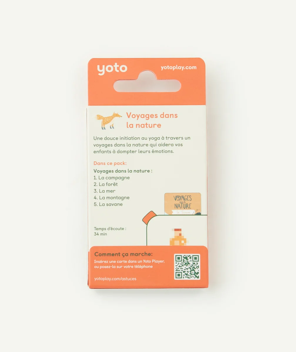 YOTOPACK DE 5 CARTES HISTOIRES AUDIO VOYAGE DANS LA NATURE