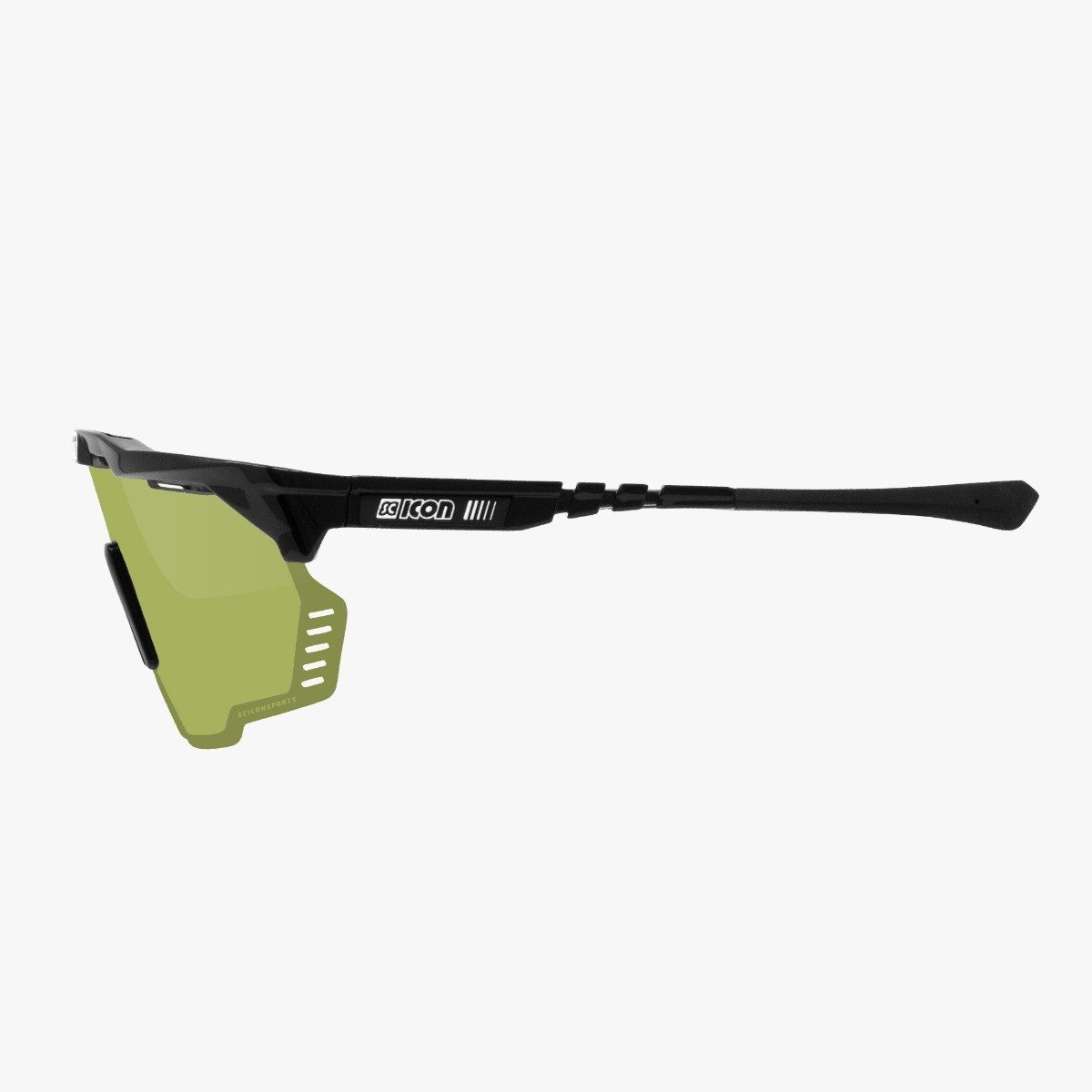 Scicon Aeroshade Kunken cykelbriller Black Gloss Green Trail