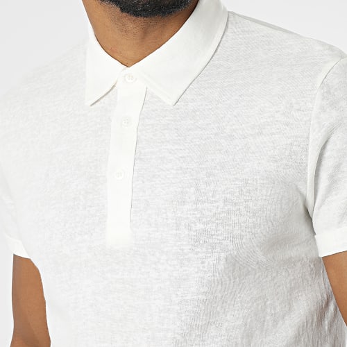 Polo Manches Courtes Beige Clair