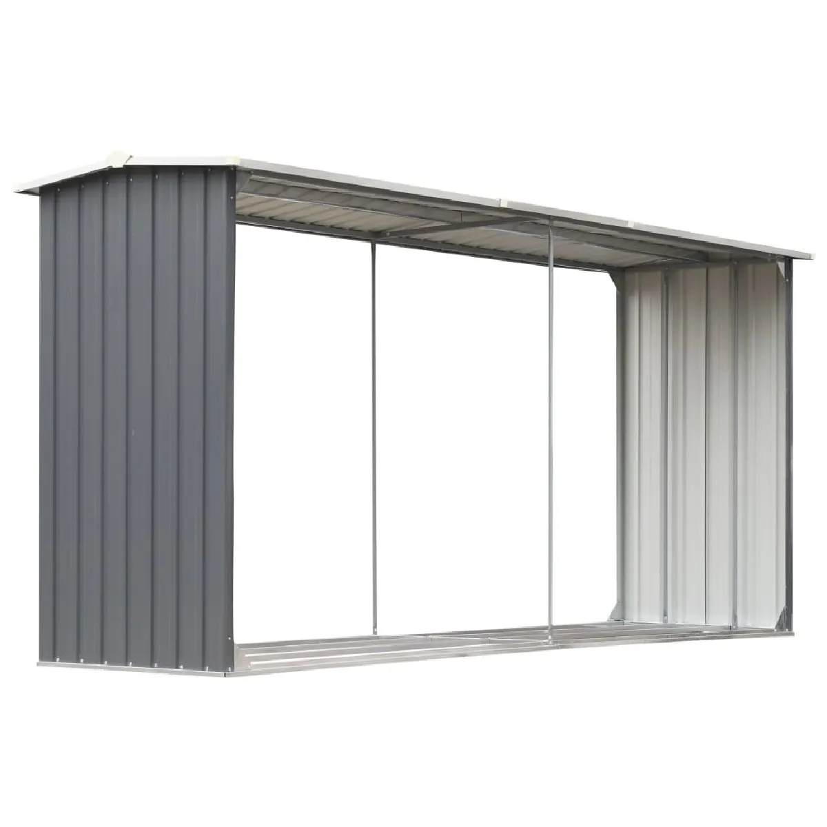 vidaXL Abri de stockage de bois - Gris