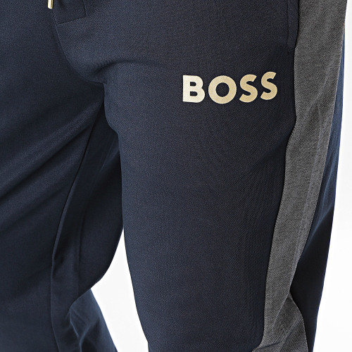 Pantalon Jogging A Bandes 50503052 Bleu Marine Doré