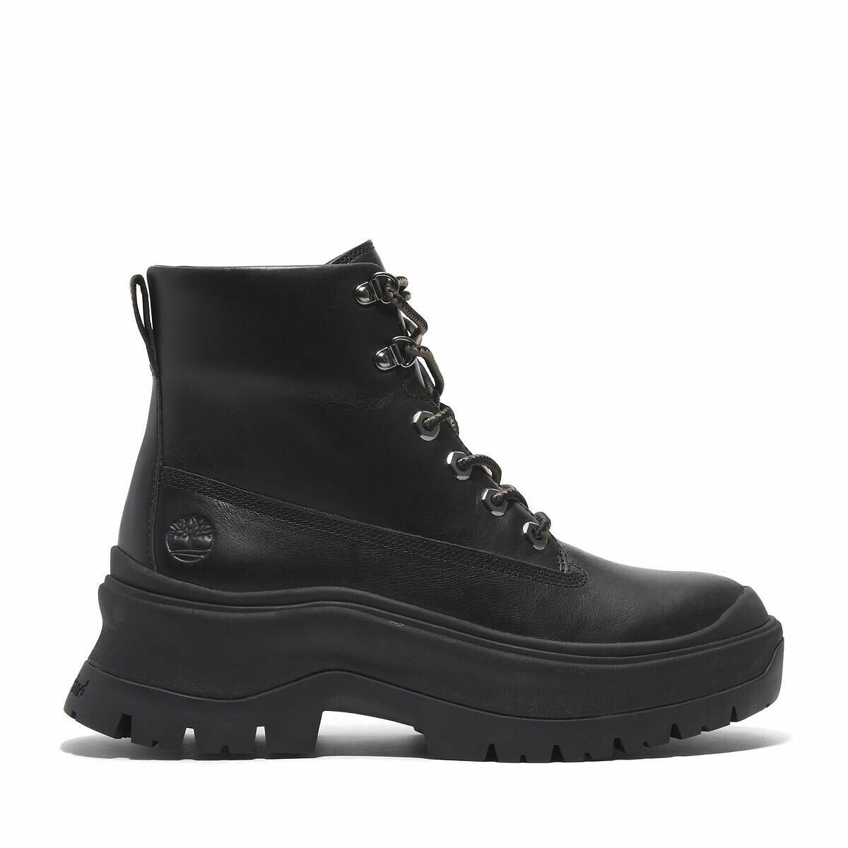 TIMBERLAND<br>Botas de couro de cano médio Roxie Lane com cadarços