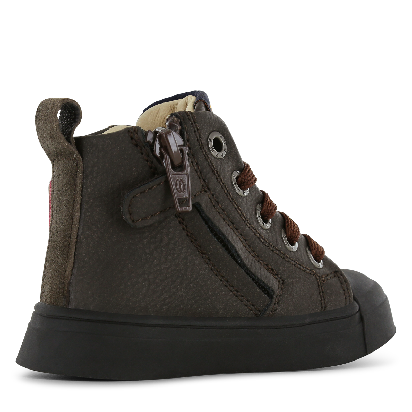 Shoesme dunkelbrauner Schnürschuhe mit Aufnäher