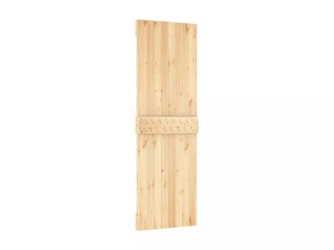 Porte coulissante et kit de quincaillerie 70x210 cm pin massif
