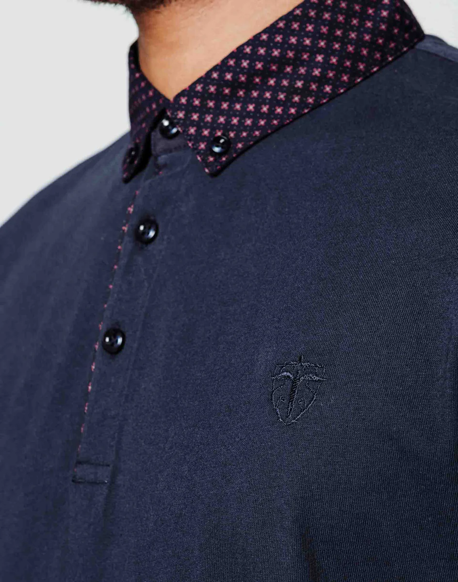 Polo coton marine