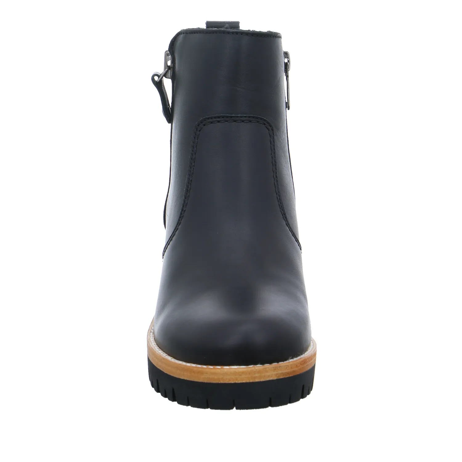 PANAMA JACK Stiefelette Schwarz Leder  mit Lammfell - Innenfutter