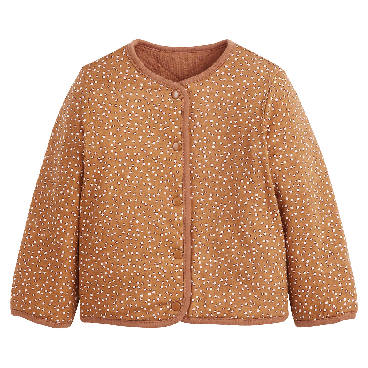 COLEÇÕES LA REDOUTE<br>Suéter acolchoado com fechamento por botões de pressão em fleece, reversível