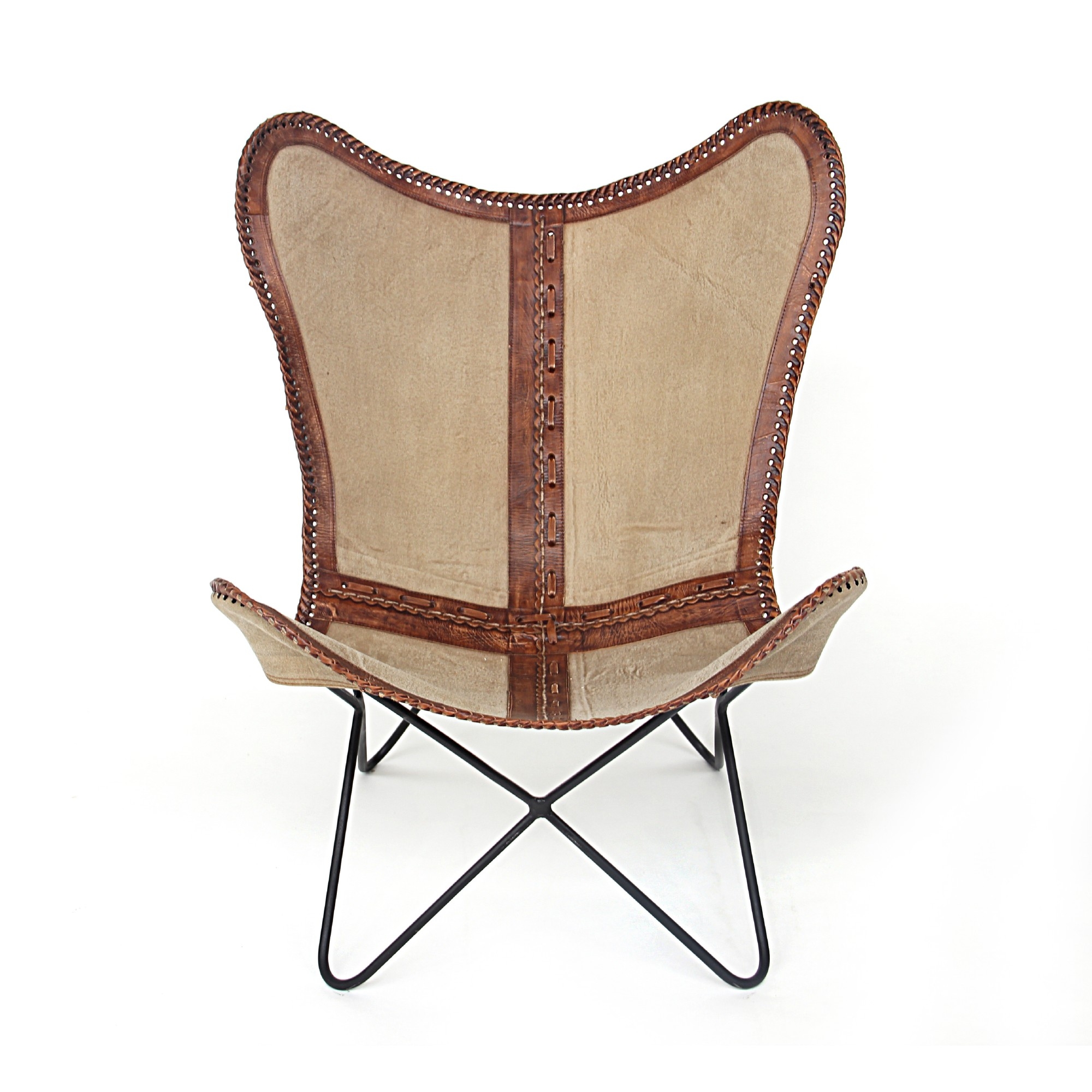 Lounger 'Gavin', beige, braun, T 69 cm, B 75 cm, H 90 cm von fischer's lagerhaus