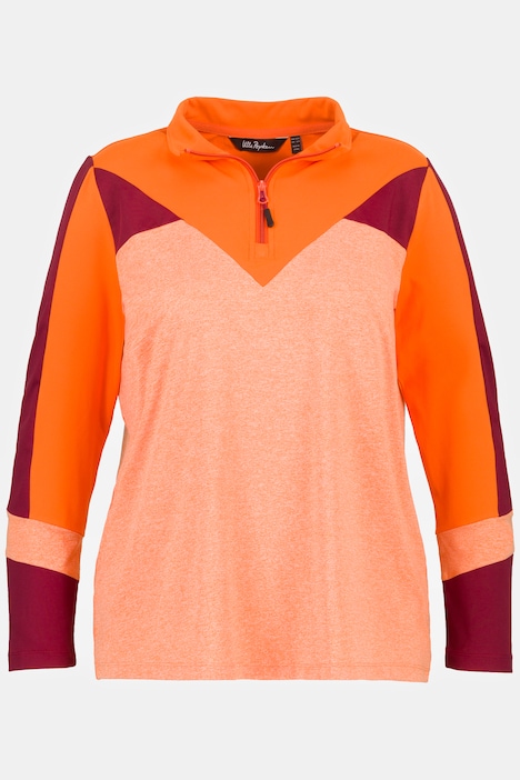 Thermo-Troyer, Colorblocking, Stehkragen, Langarm