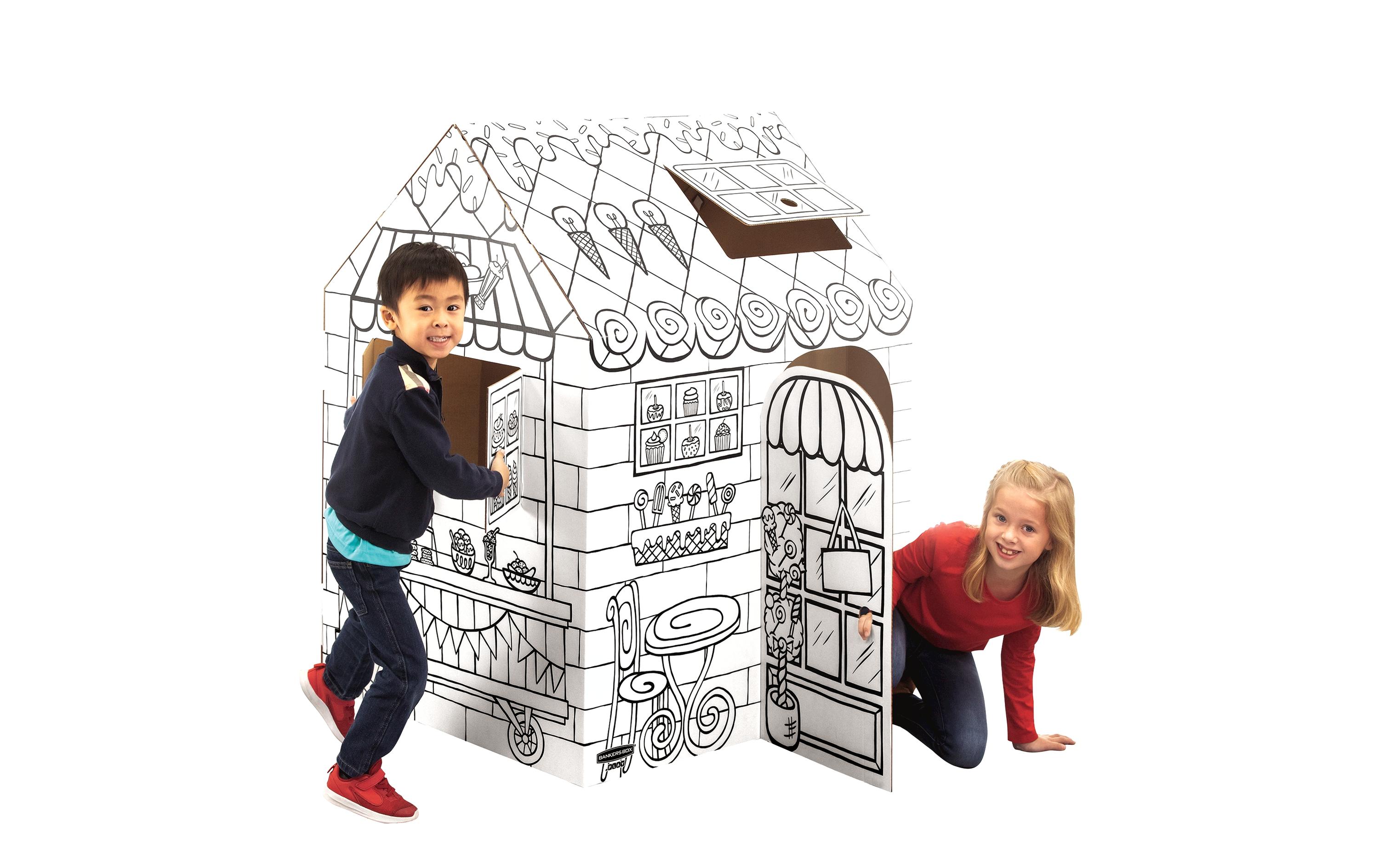 Ausmal-Spielhaus Candyshop 121.3 x 96.5 x 81.3 cmSpielhaus zum Ausmalen