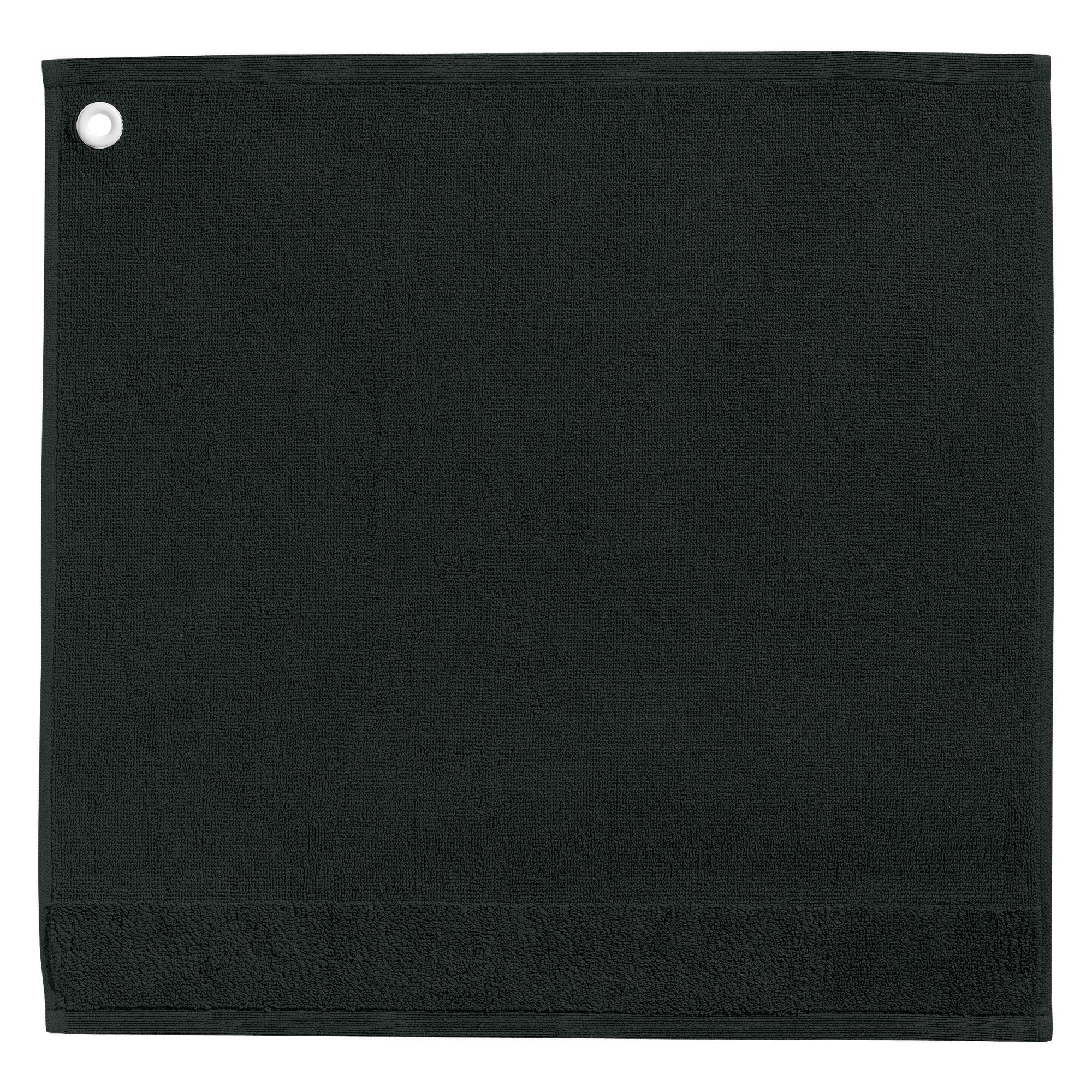 Essuie mains œillet curl noir 50 x 50 cm