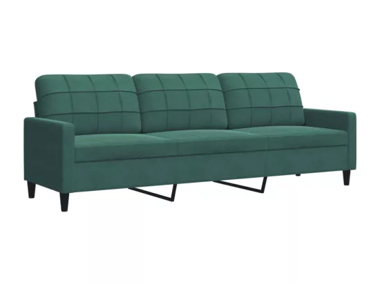 Ensemble de canapés 3 pcs avec coussins et traversins velours