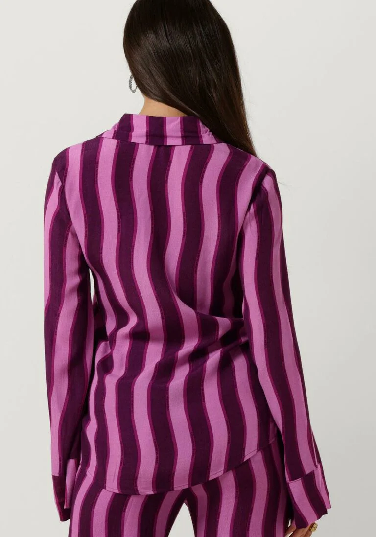 COLOURFUL REBEL paarse colourful rebel blouse tia stripes kimono sleeve blouse