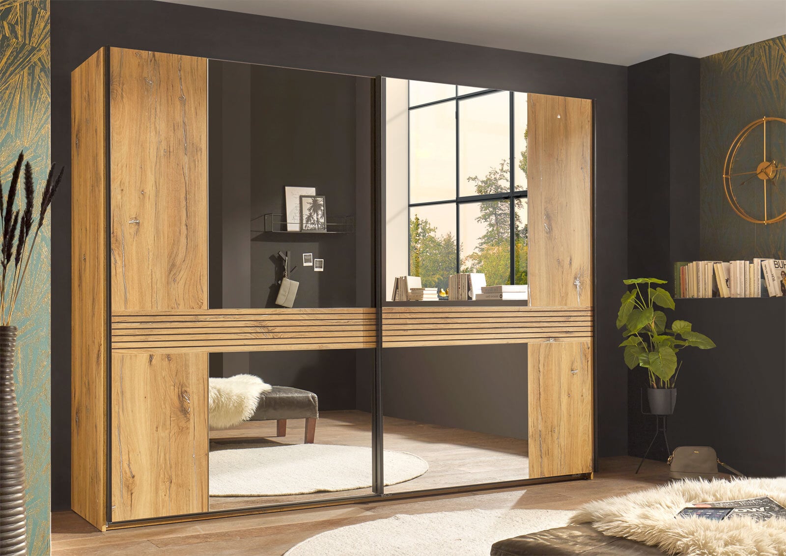 Schwebetürenschrank TRATTINO braun