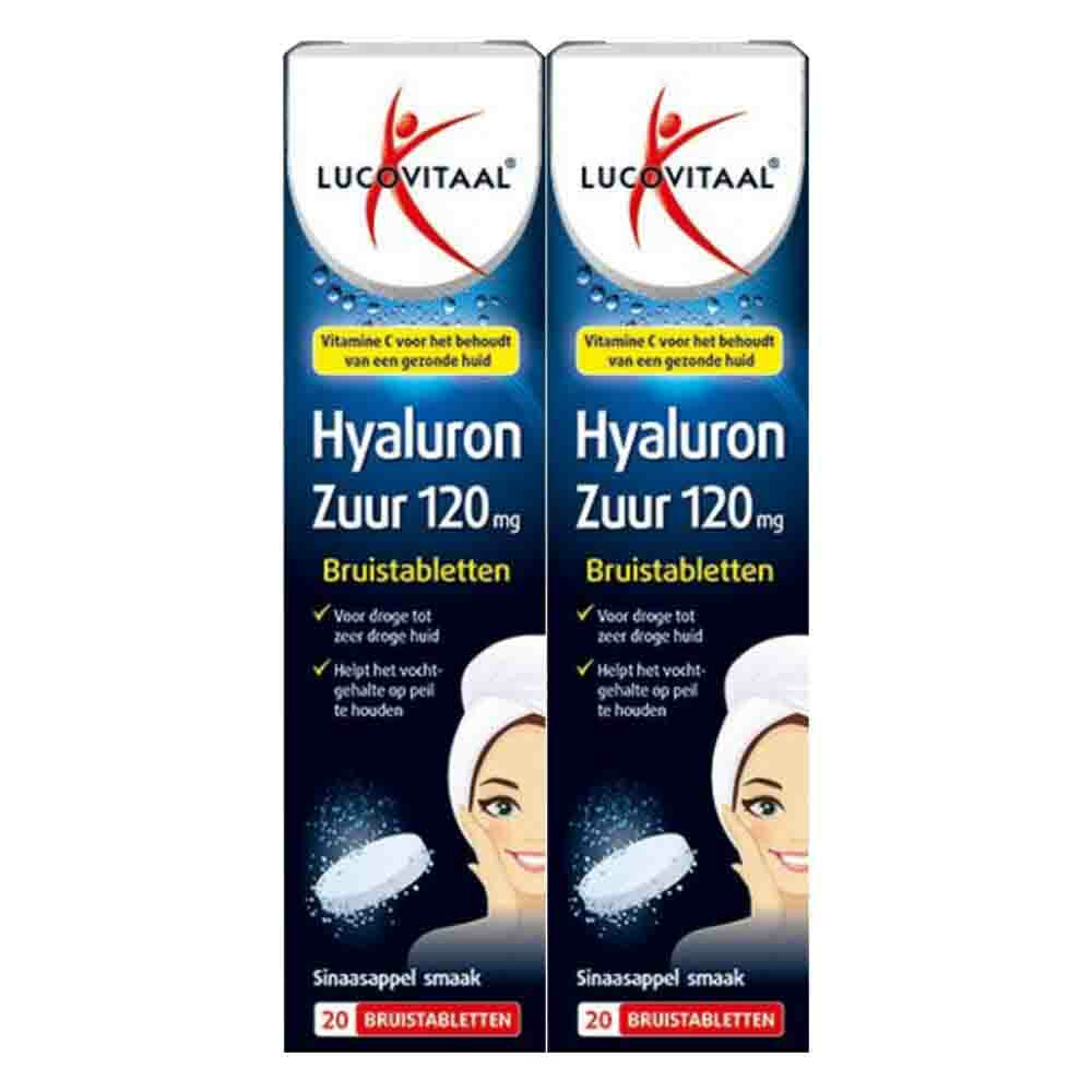 2x Lucovitaal Hyaluronzuur Bruistabletten20 tabletten