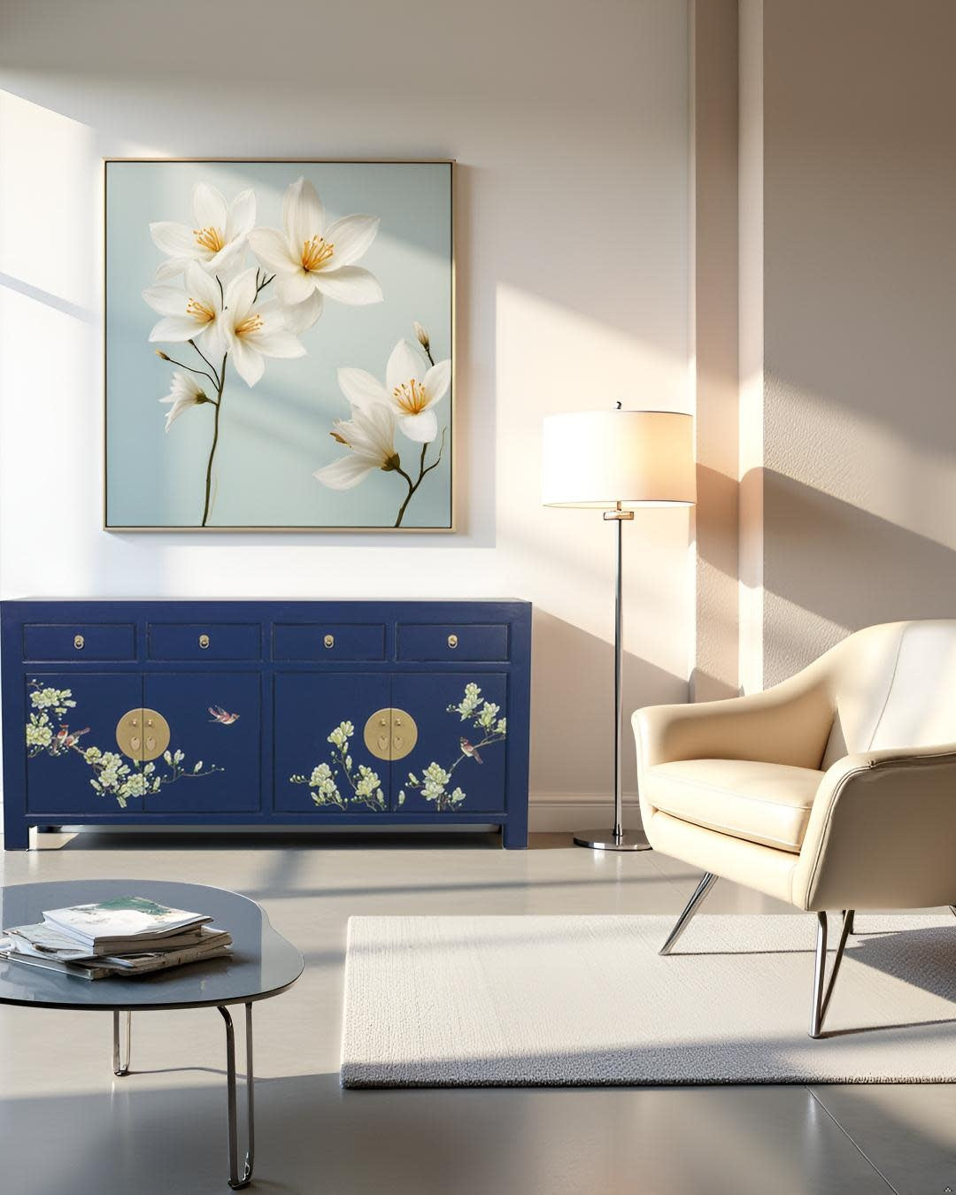 Fine Asianliving Chinese Dressoir Midnight Blauw