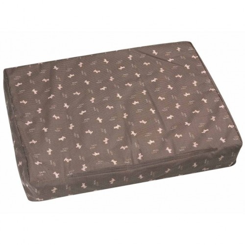 Colchão para cães Dogcity com estampa, marrom