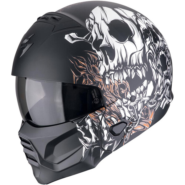 Scorpion - Casque Exo-Combat II Genesis Noir Mat / Blanc / Or