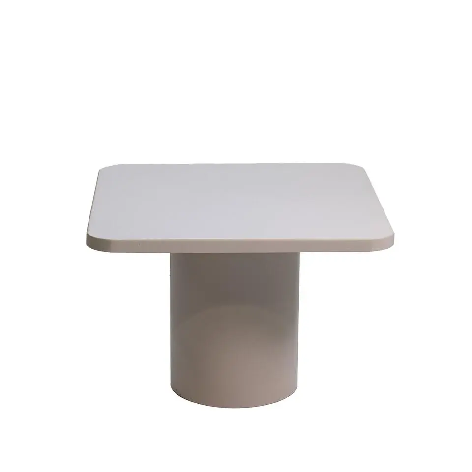 Salontafel Vierkant - Beige Metaal - 50x50x35cm - Mischa