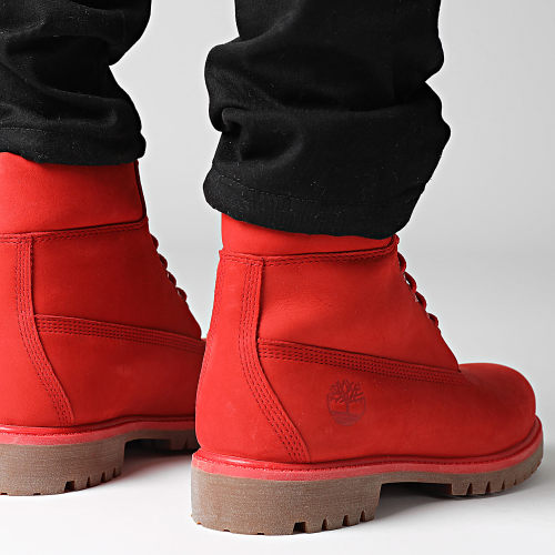 Boots Timberland Premium 6 Inch Waterproof A5VEW Medium Red Nubuck