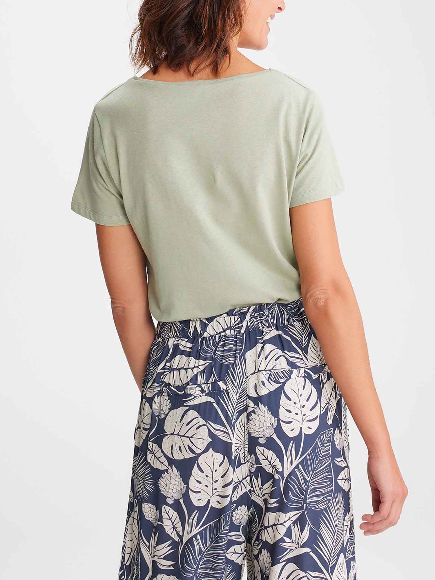 Tee Shirt Femme En Lin Vert