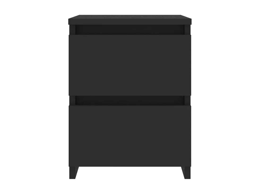 Tables de chevet 2 pcs Noir 30x30x40 cm Bois d'ingénierie