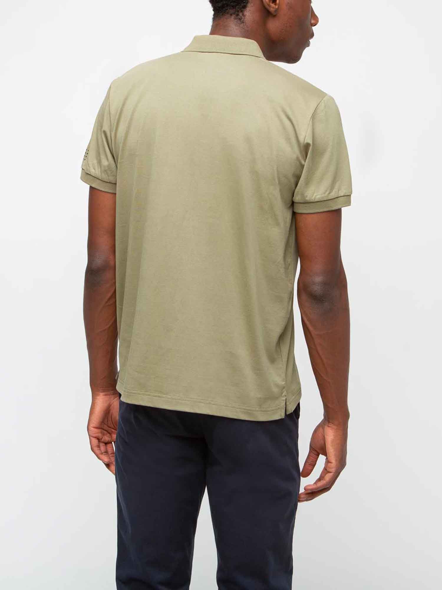 Polo Homme A Rayures Placées kaki