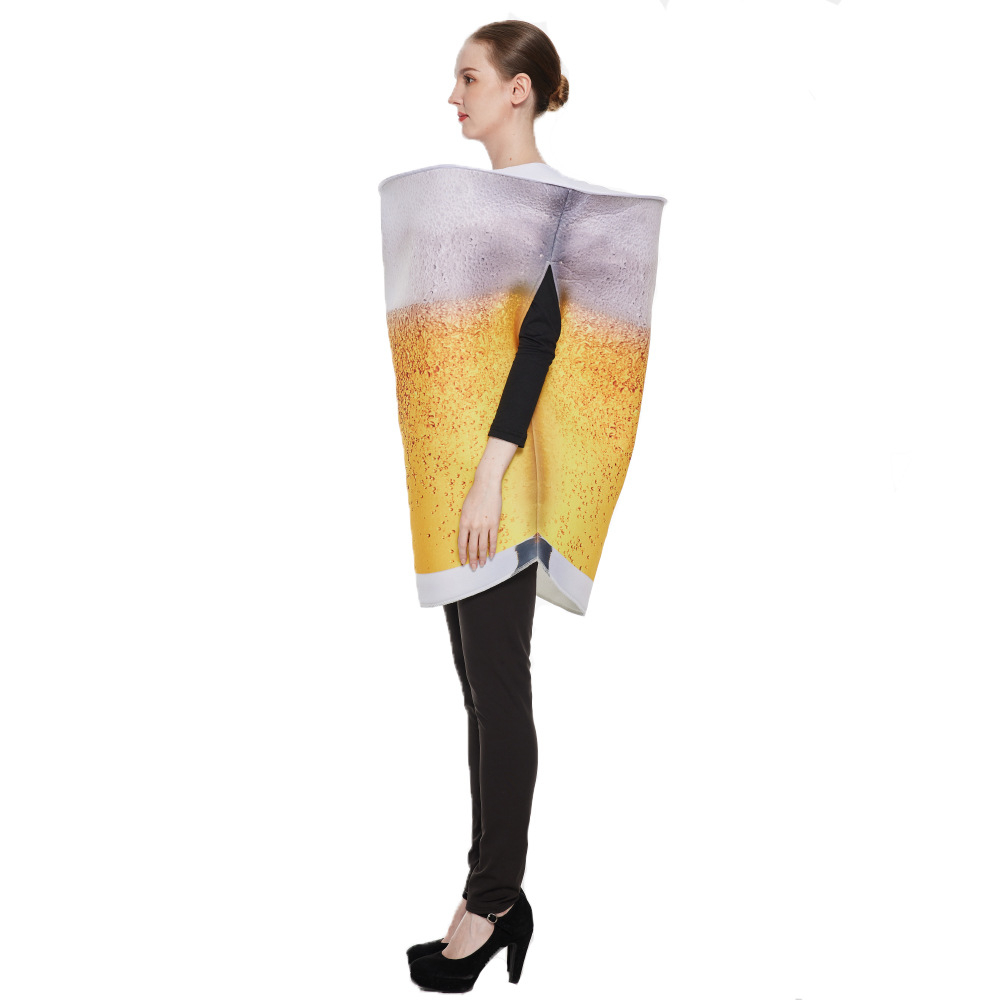 (155-165cm) Fasnachts Erwachsenen Kostüm Bier Krug Verkleidung für Motto Partys / Halloween - Gelb