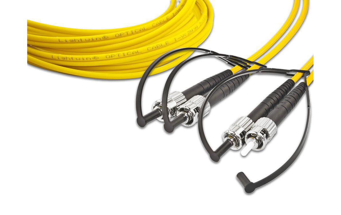 LWL-Patchkabel Singlemode ST – ST, OS2, Duplex, 2 mSinglemode ST-ST Duplex OS2 2 m