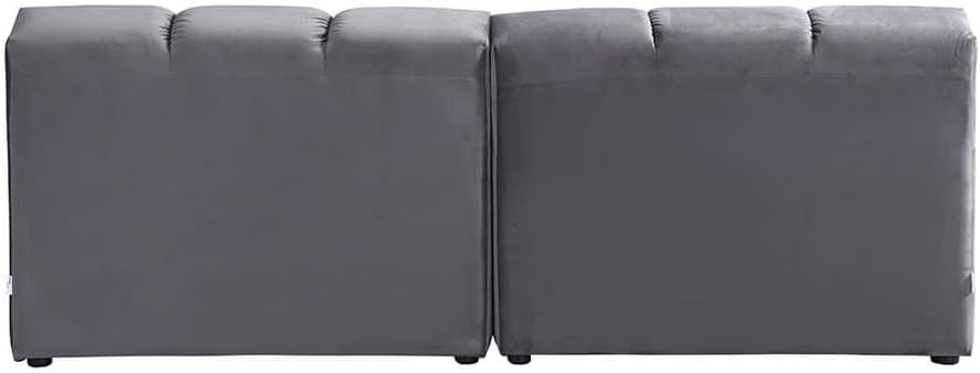 Home Deluxe Modulares Sofa Orlena - S Anthrazit |Ecksofa, Samtstoff, Samtsofa, Modulsofa