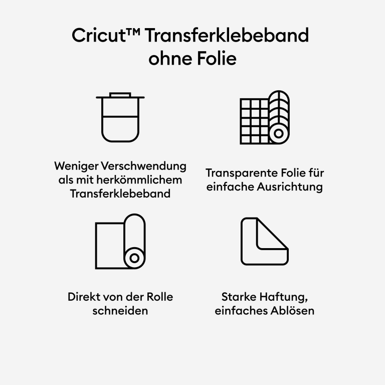 Cricut Übertragungsfolie Transfer Tape Linerless