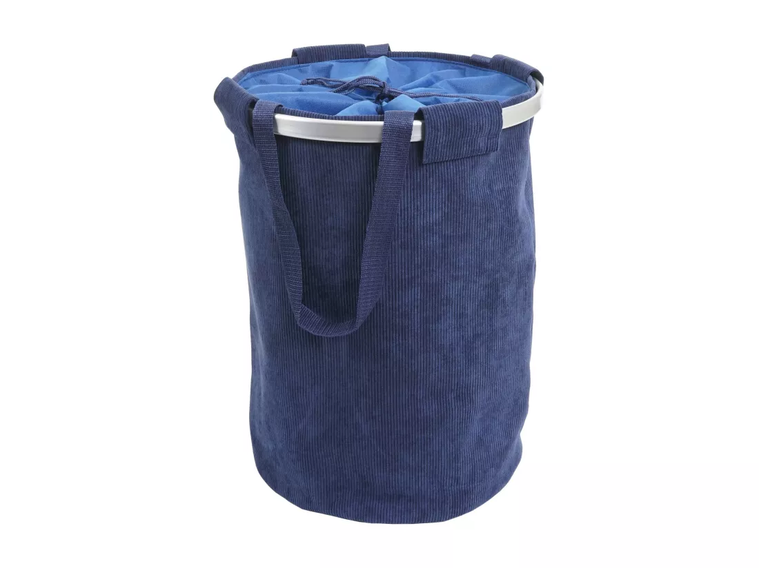 Panier à linge corbeille bleue 39 x 39 x 55 cm 04_0001297