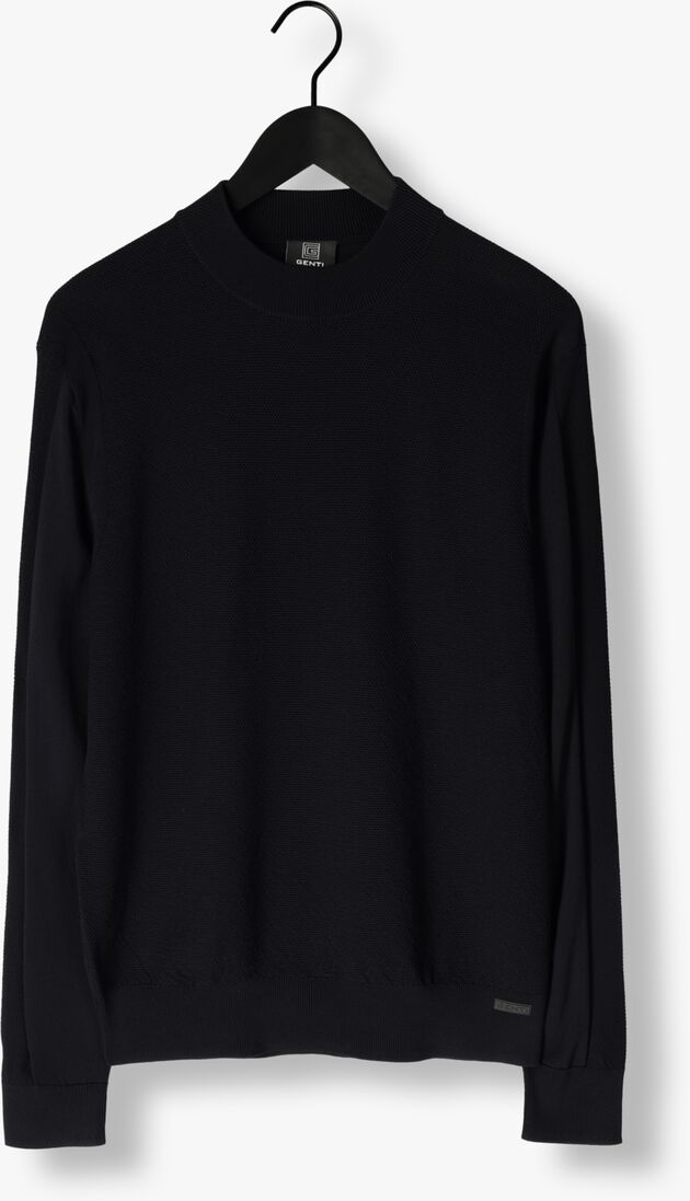 donkerblauwe genti trui turtle ls