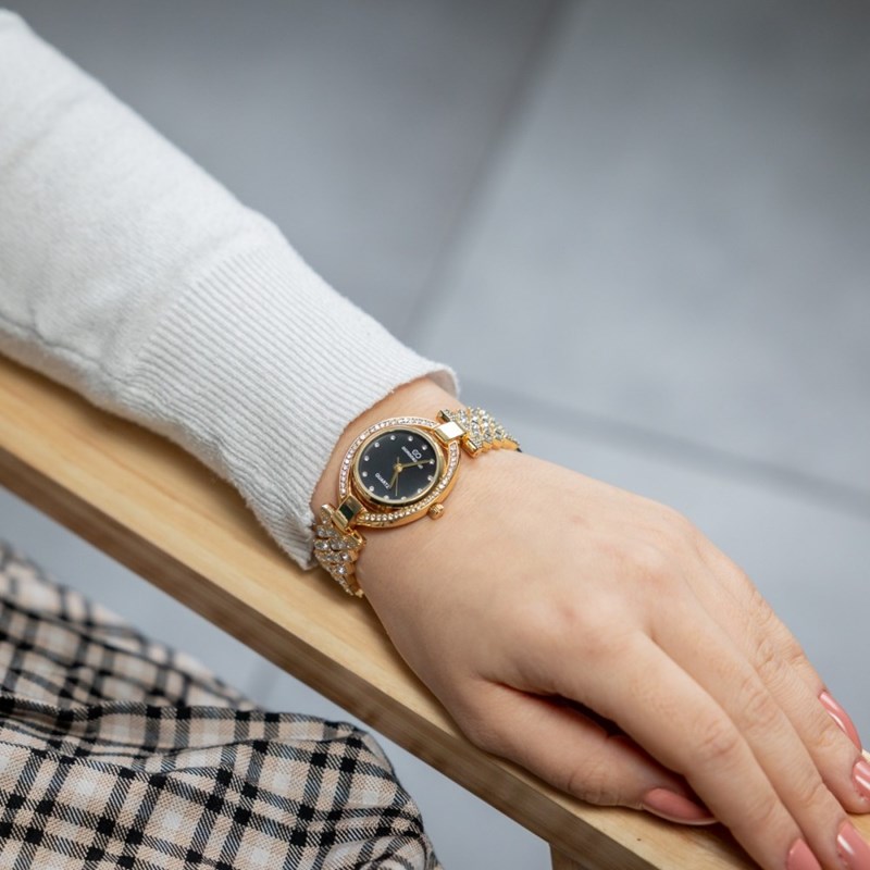 Sublime Montre Femme Métal Doré Strass GIORGIO