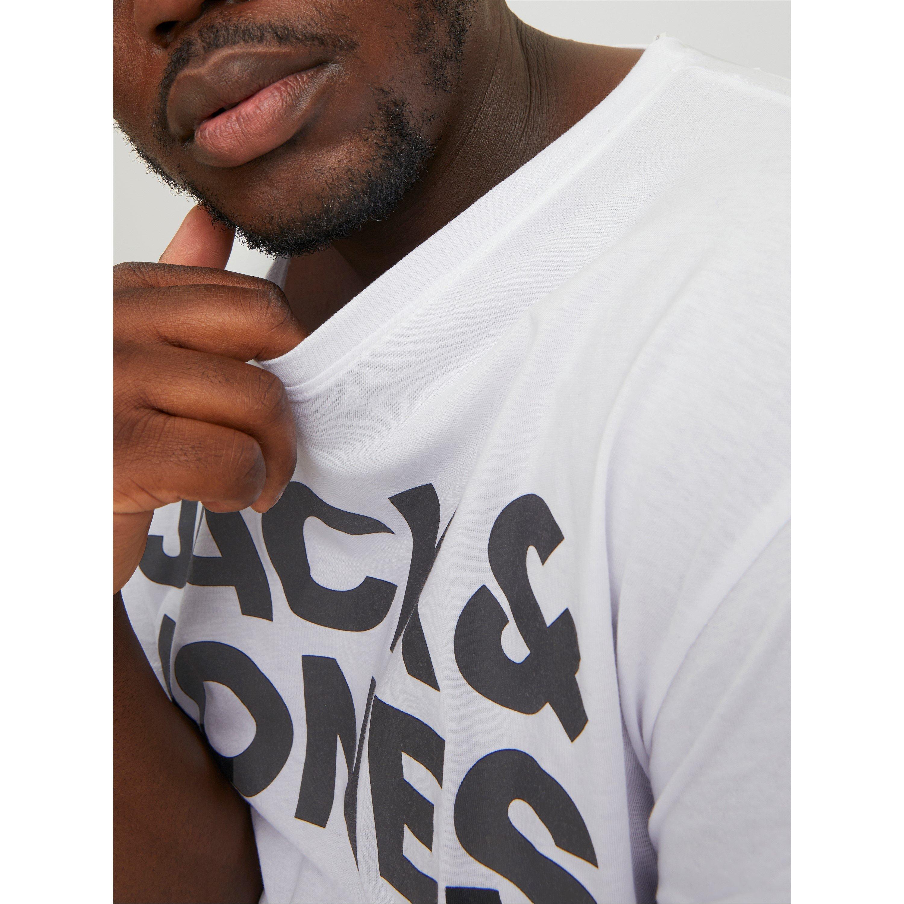 Jack and Jones Short Sleeve Logo T Shirt Mens Plus Size