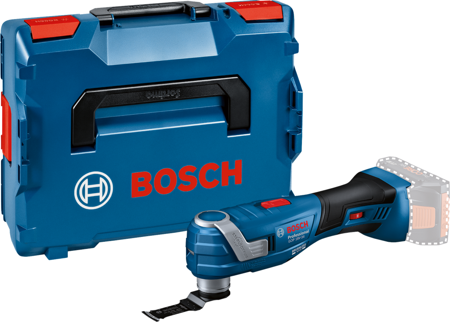 Bosch Professional  GOP 18V-34 Akku-Multi-Cutter, Basic    Oszillierendes Multifunktionswerkzeug mit Vibration Control