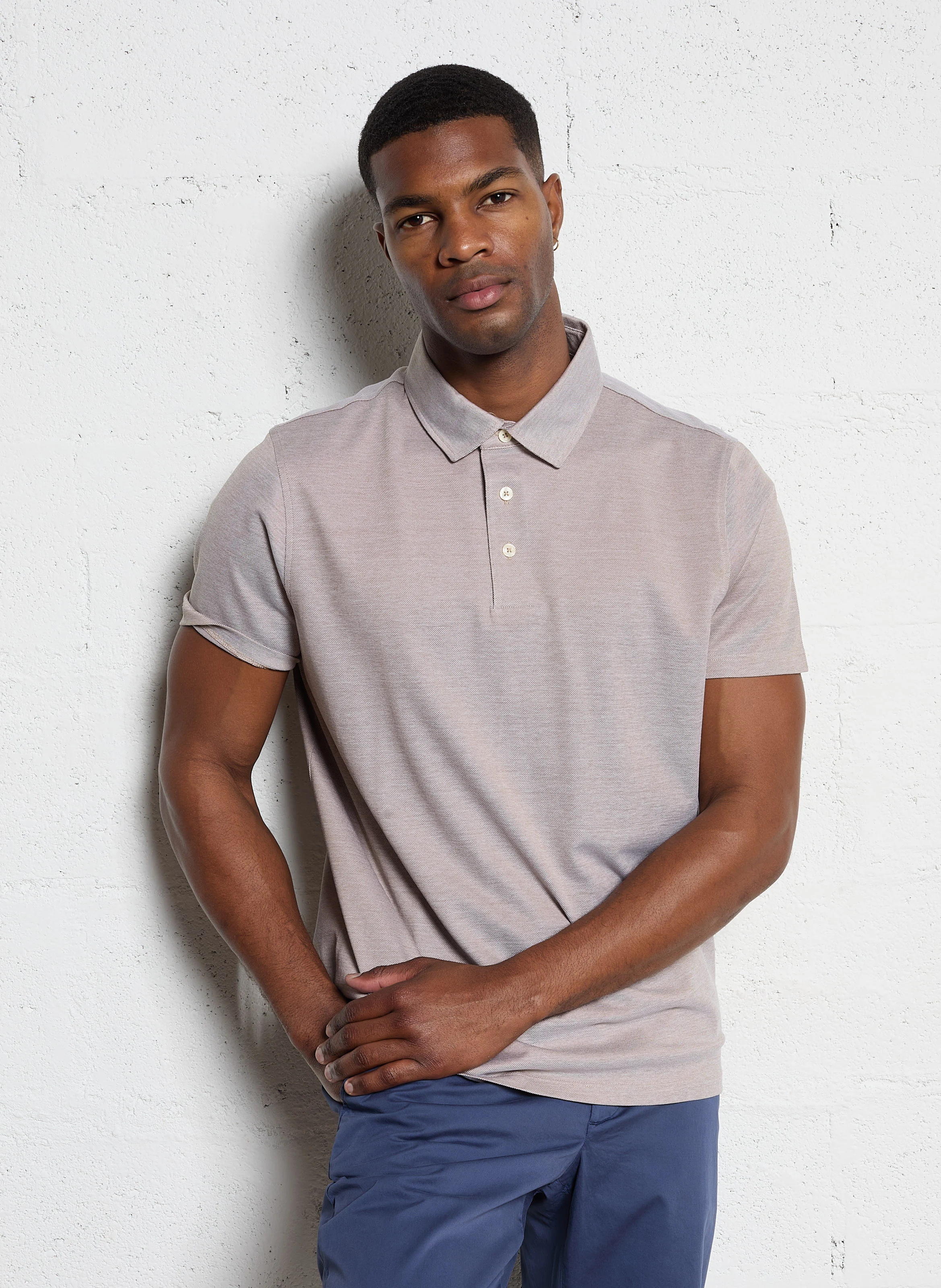 Polo regular-fit en coton | Beige