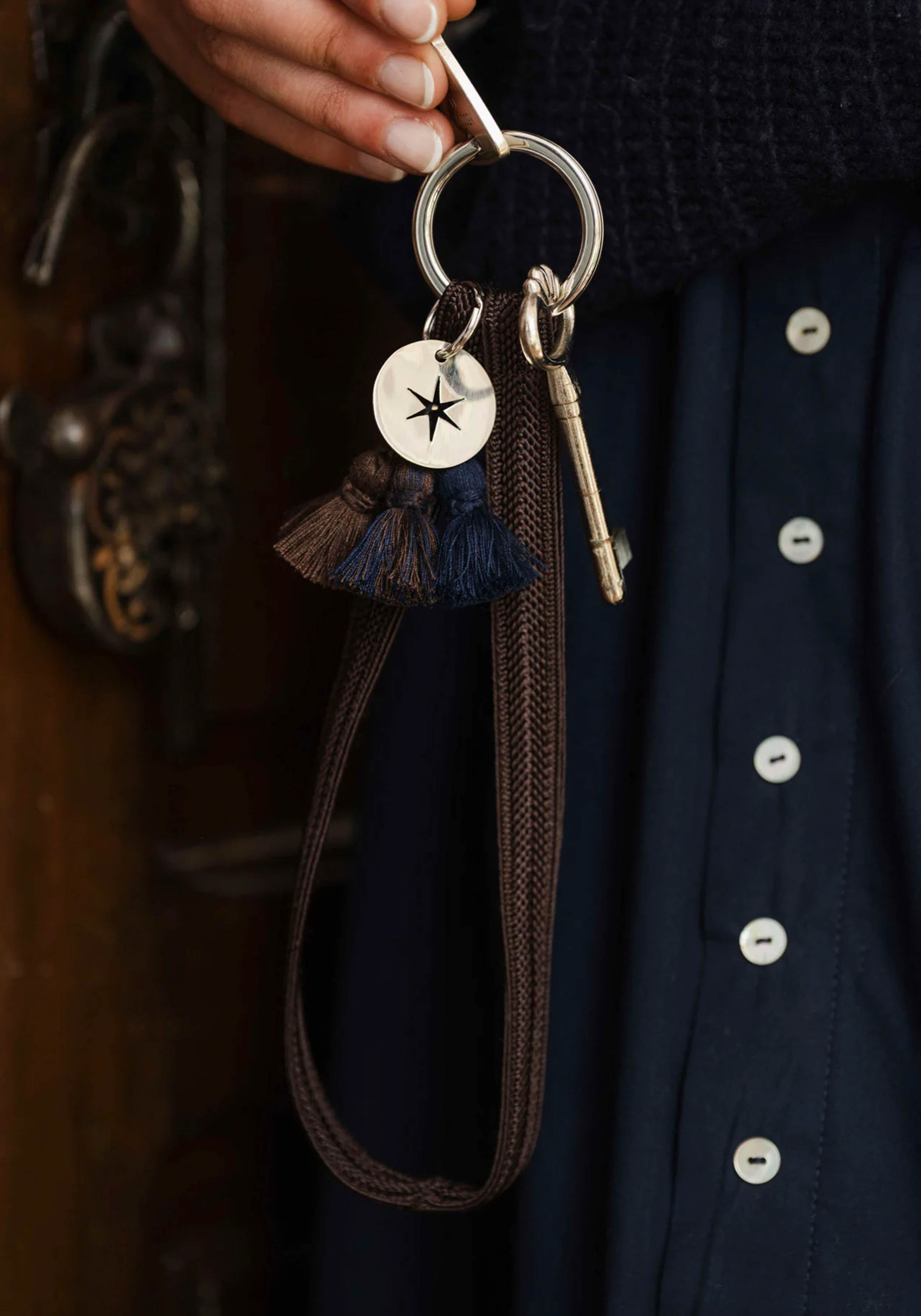YOOMEE Mini-Schlüsselband Keychain Zahra Mocca Gold