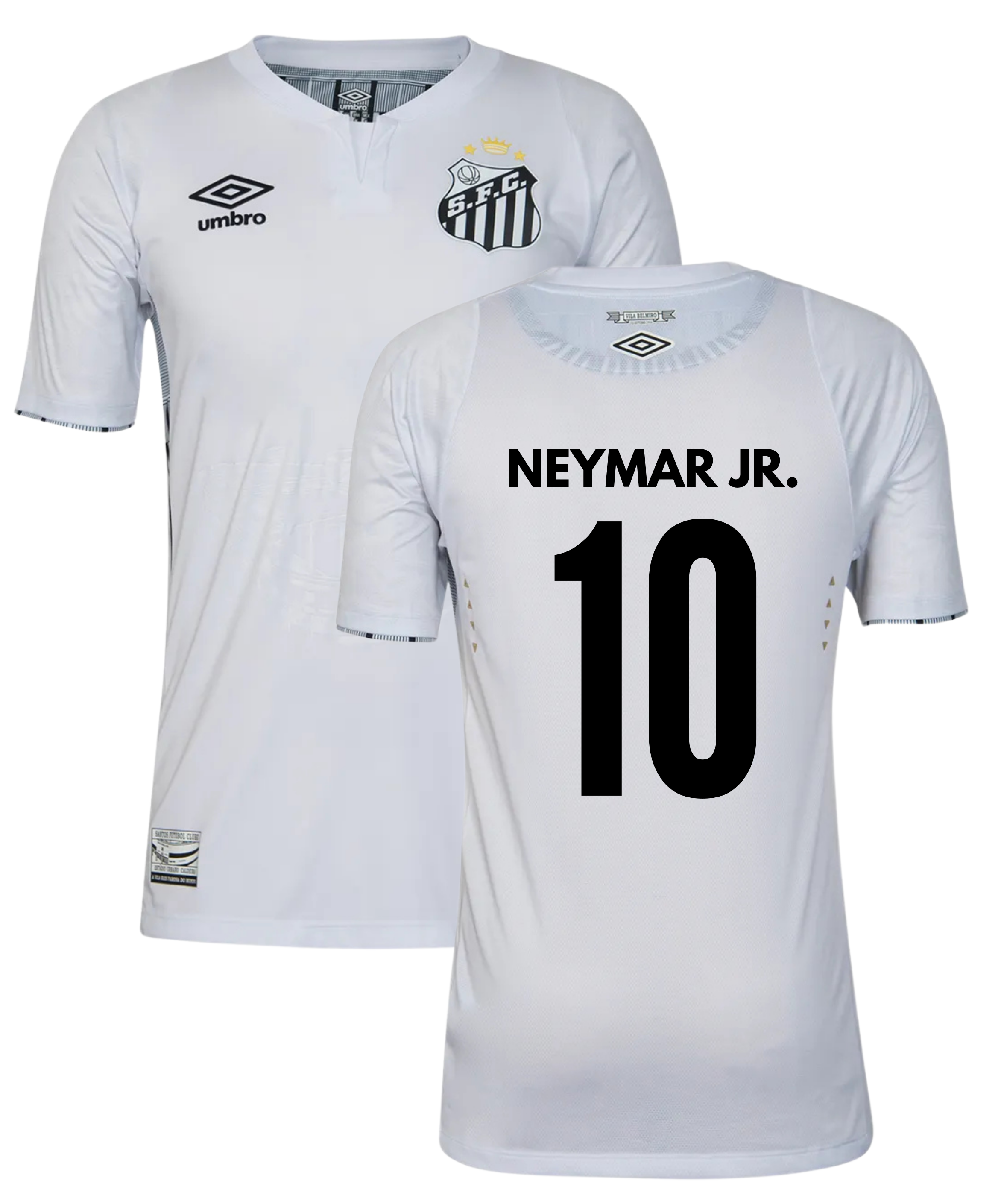 Santos Thuisshirt 2025   Bedrukking Neymar - Voetbalshirt Brazilië