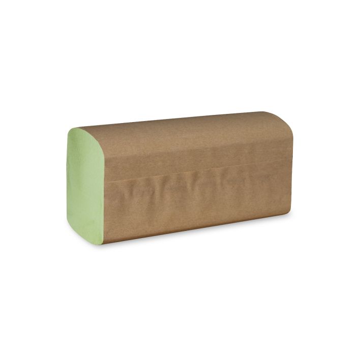 Handdoek papier 2lgs Z-vouw 21x25cm cellulose groen 15x214 stuks (208515)