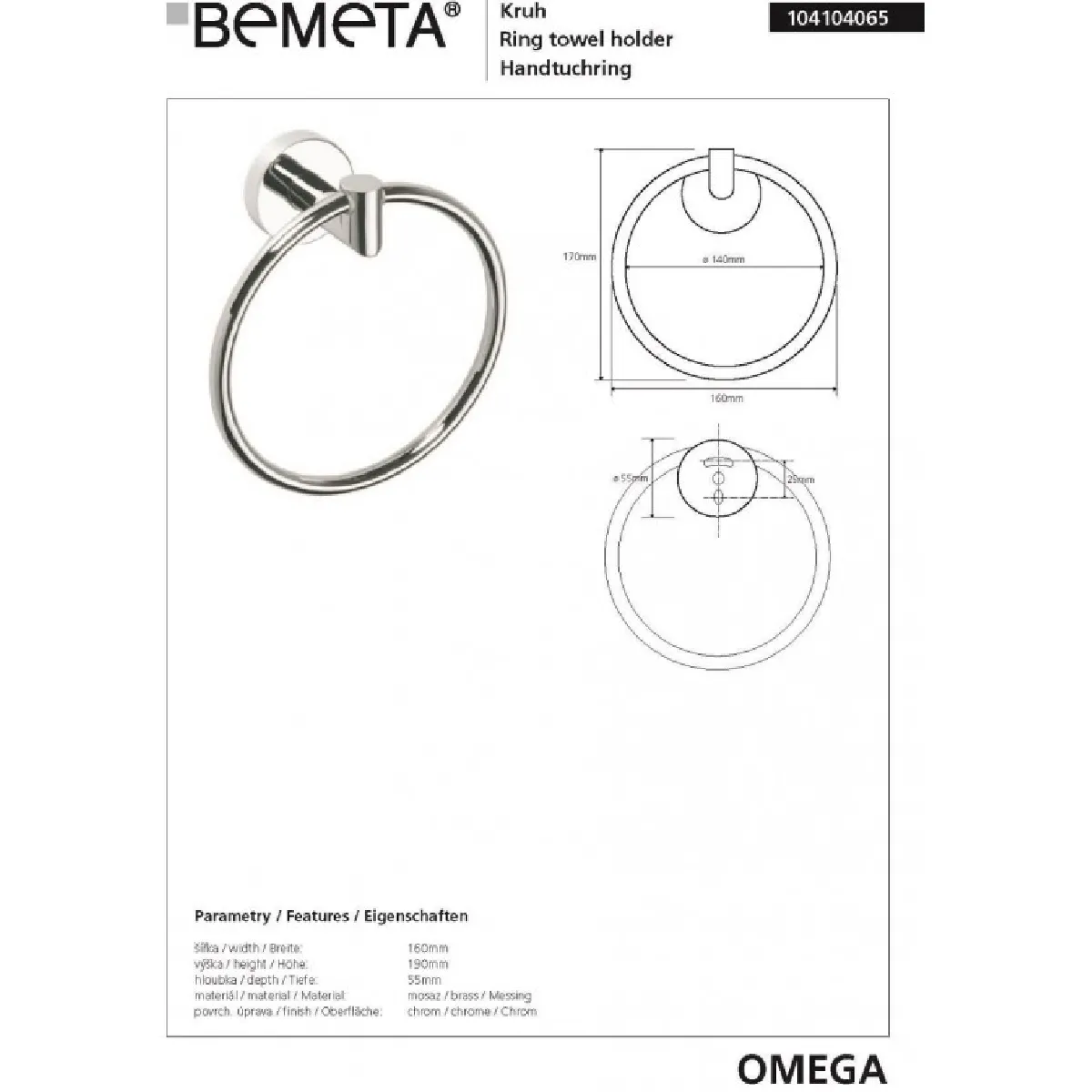 Bemeta - Maison De La Tendance Bemeta OMEGA Anneau de Serviette