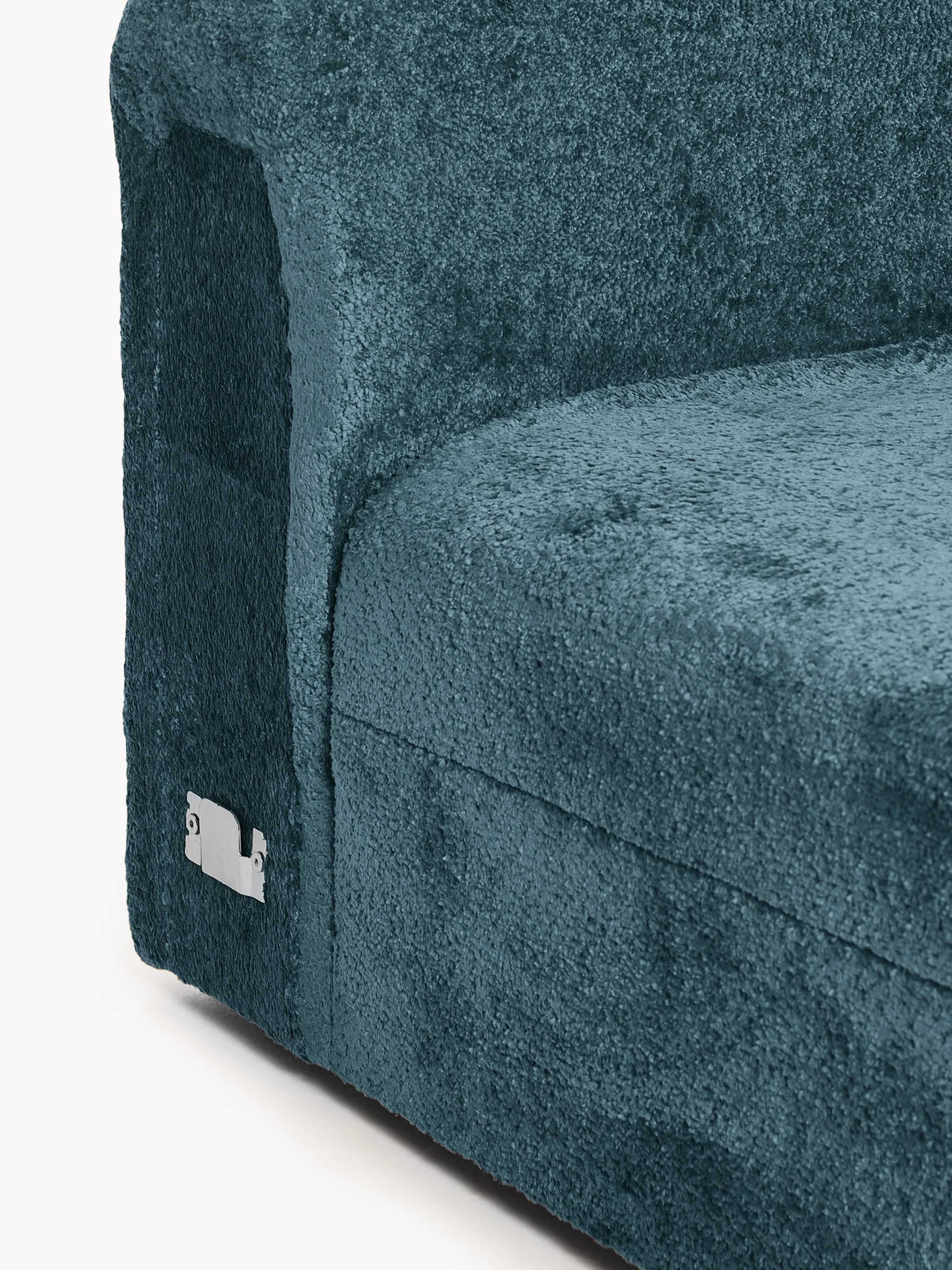 Teddy bouclé chaise-hoekmodule Wolke