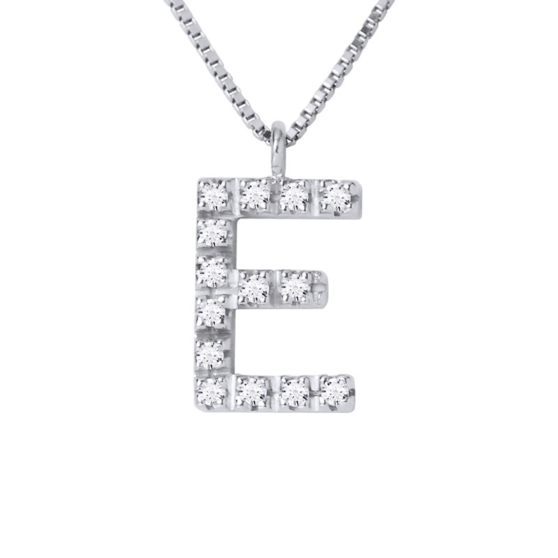 Collier ALPHABET Diamants 0,07 Cts  LETTRE 